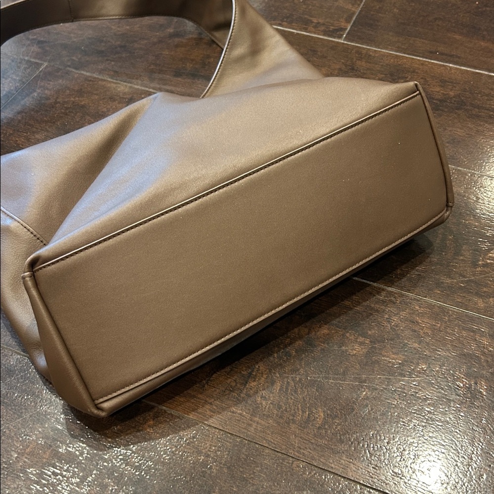 Quince Dark Brown Leather Shoulder Hobo Bag - Picture 9 of 13